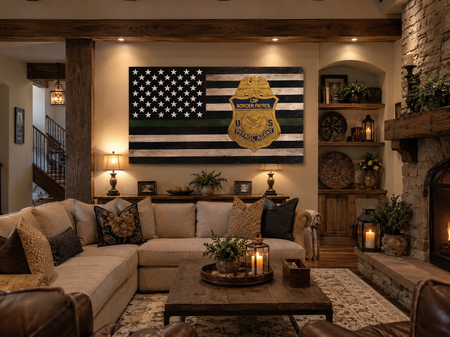 Thin Green Line Badge Flag