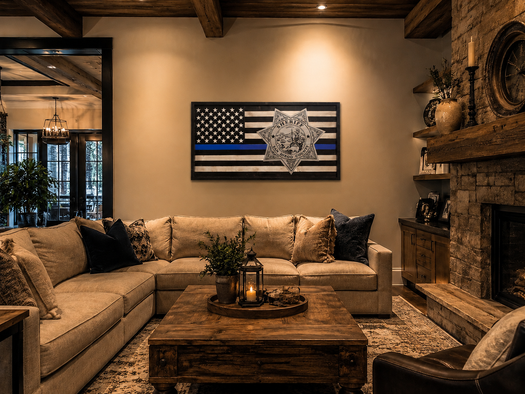 Thin Blue Line Badge Flag