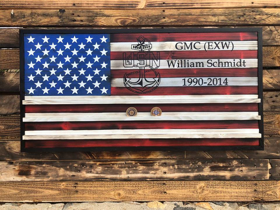 Armed Forces Coin Rack Flag