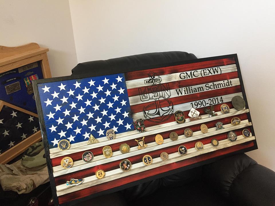 Armed Forces Coin Rack Flag