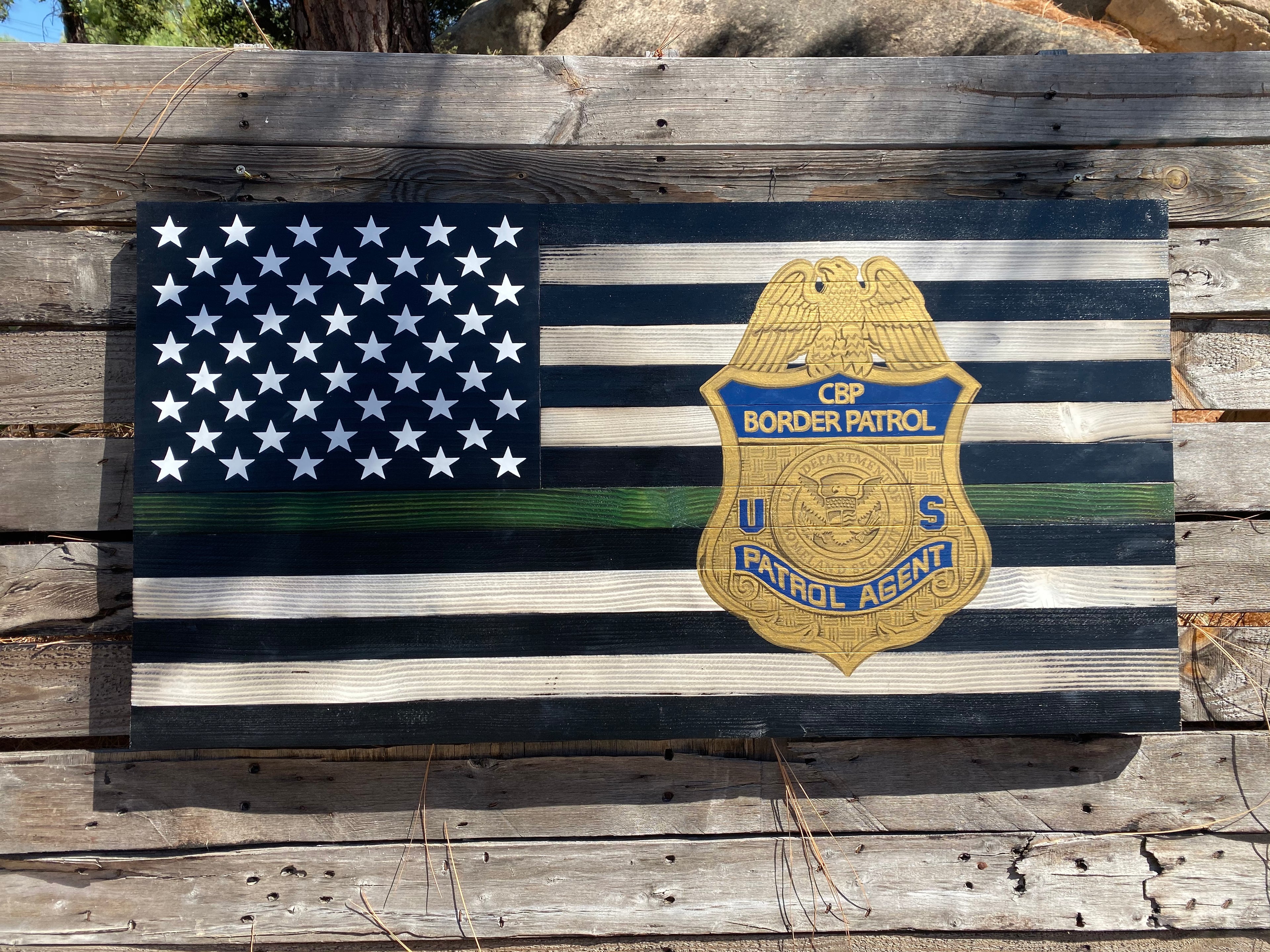 Thin Green Line Badge Flag