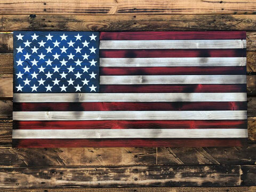 4 Rustic Styles - Wood American Flags