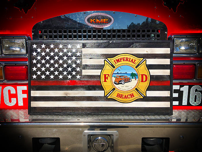 Thin Red Line Badge Flag