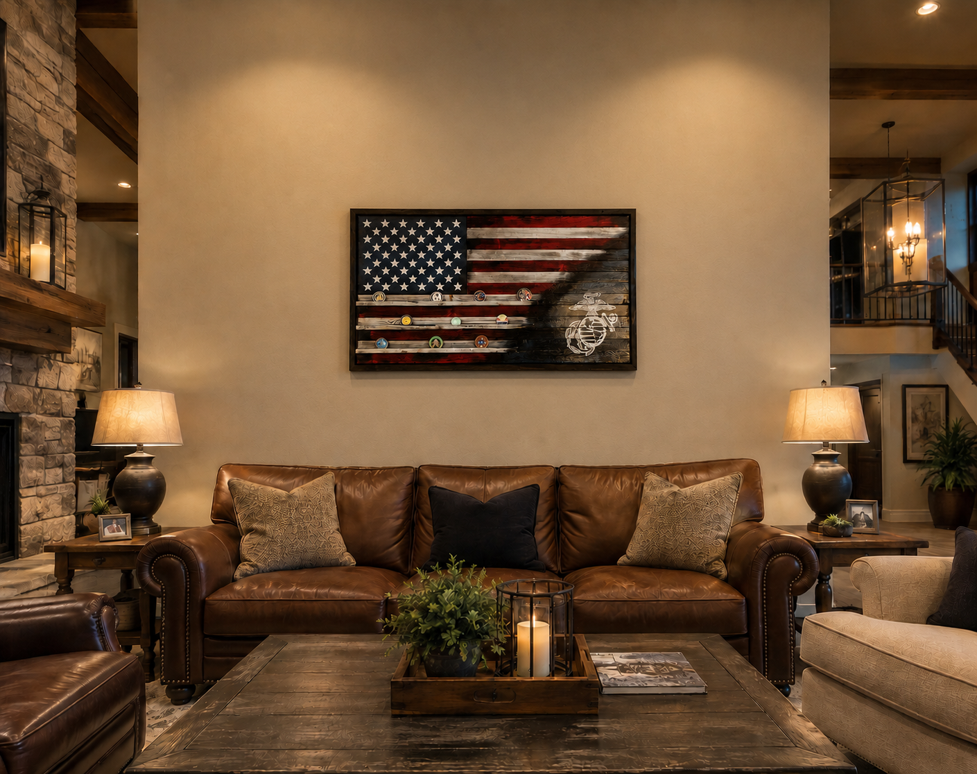 Armed Forces 70/30 Challenge Coin Flag