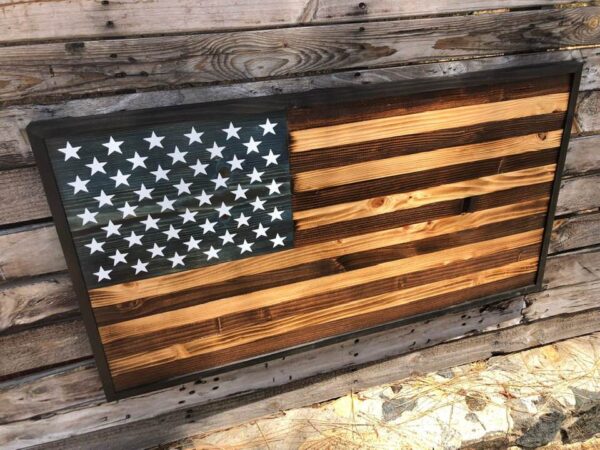 The Rustic Walnut – Your American Flag Store – Wood Flags – American Made